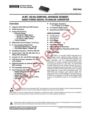 DSD1794ADBR datasheet  